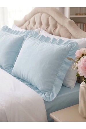 2'li Yastık Kılıfı %100 Pamuklu Fırfırlı 50x70 cm