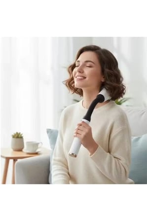 4 Başlıklı Uzun Saplı Derin Doku Masaj Tabancası, Boyun, Omuz ve Sırt için