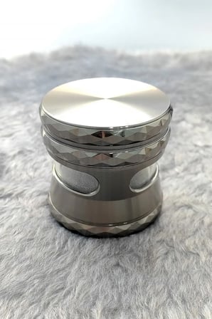 63 mm Gri Pencereli Herbal Öğütücü Tütün ve Baharat Parçalayıcı