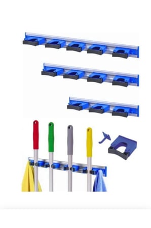 5 Askılı Mop Asma Aparatı Duvara Monte