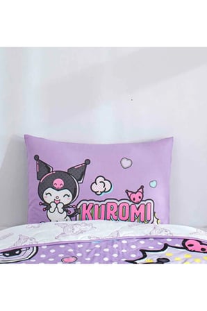 Kuromi Model Pamuk Kumaş Yastık Kılıfı 50x70 cm