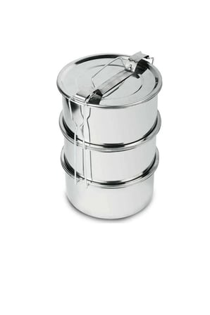 3 Lü Sefer Tası Paslanmaz Çelik 12x6 Cm