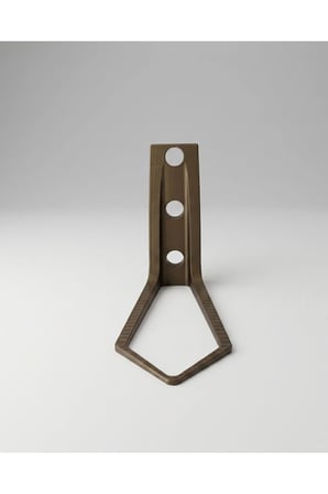 3'lü Şarap Standı Rafı - Masa Üstü Şaraplık 25x34 cm BRONZ