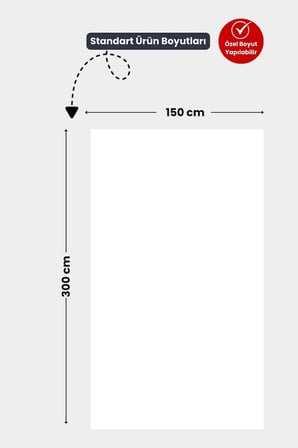 Proje ve Sunum İçin 150x300 cm Statik Kağıt Perde
