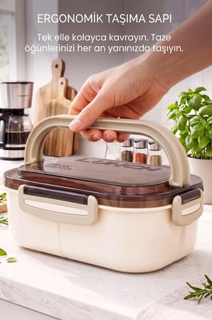 6 Bölmeli Taşınabilir Yemek Kabı Beslenme Kutusu Saklama Kabı