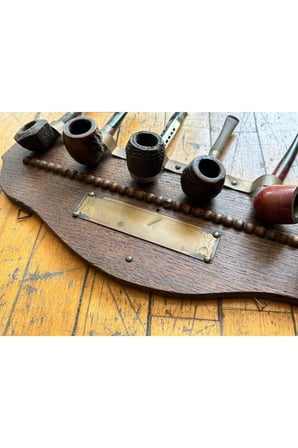El Yapımı Ahşap ve Pirinç Avrupa Pipoluk, 35x13 cm, Şık ve Dayanıklı