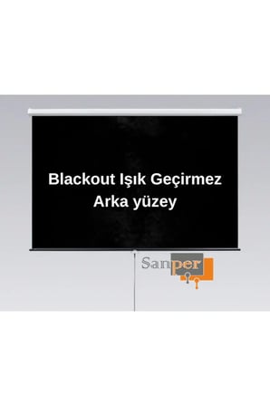 Manuel 200x180 cm Blackout Projeksiyon Perdesi, Yeni Nesil Kumaş