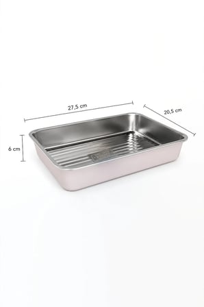 Paslanmaz Çelik Vakumlu Saklama Kabı Fırın Kek Kabı 1,9 LT