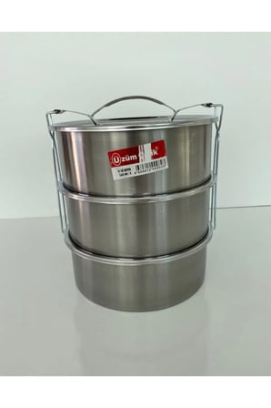 Sefer Tası 3 Lü Yemek Saklama Kabı 2 Kişilik 15x6 Cm