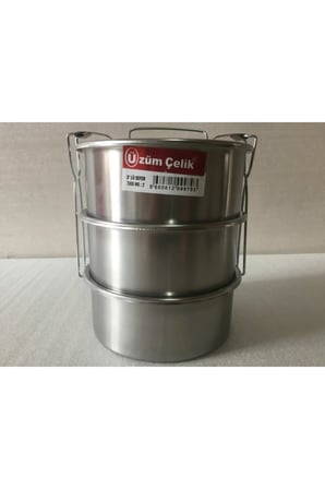 Sefer Tası 3 Lü Yemek Saklama Kabı 2 Kişilik 15x6 Cm