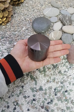 Gri 55mm Herbal Öğütücü Parçalayıcı, Tütün ve Baharat İçin Ideal