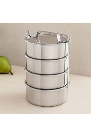 Çelik Sefer Tası 14 cm 4'lü Set 4.5 cm Derinlik