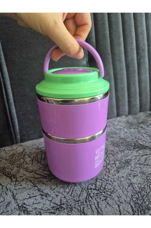 2 KATLI PASLANMAZ ÇELİK LUNCH BOX 660+400ML