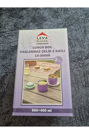 2 KATLI PASLANMAZ ÇELİK LUNCH BOX 660+400ML