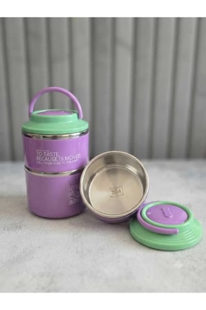 2 KATLI PASLANMAZ ÇELİK LUNCH BOX 660+400ML