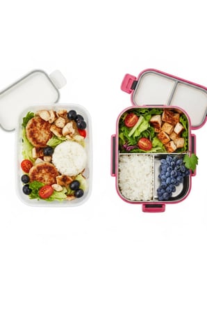 2 Katlı Bölmeli 1200 ML Sızdırmaz Bento Yemek Kabı