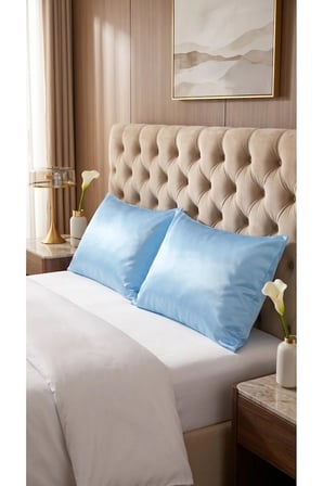 Parlak Saten Yastık Kılıfı 50x70 cm 2'li Set