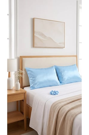 Parlak Saten Yastık Kılıfı 50x70 cm 2'li Set
