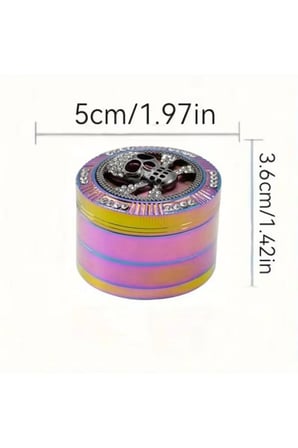 4 Katmanlı Mıknatıslı Grinder 50mm, Yapışmaz Hazne, Taşlı Tasarım