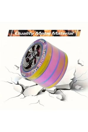 4 Katmanlı Mıknatıslı Grinder 50mm, Yapışmaz Hazne, Taşlı Tasarım