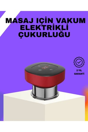 Çok Kademeli Vakumlu Masaj Aleti Isıtmalı Ev Terapi Cihazı
