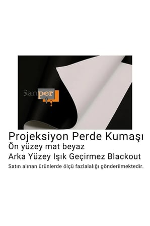 73 inç projeksiyon perde kumaşı, 150x110 cm, yüksek kaliteli görüntü sağlar