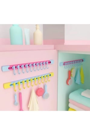 10 Kancalı Mutfak ve Banyo Düzenleyici Askı