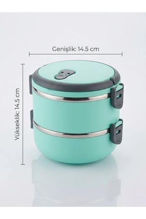 2 Katlı Sızdırmaz Yemek Termosu Sefer Tası 1.5 L