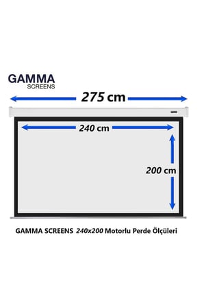 240x200 Motorlu Projeksiyon Perdesi, yüksek çözünürlük ve otomatik hareket