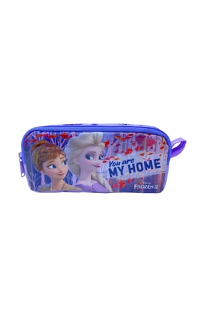 Mor Çift Bölmeli Frozen II Kalem Çantası, Şık ve Pratik Tasarım
