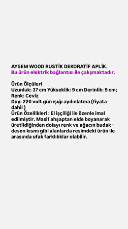 Yansıtma Tasarımlı Çift Yönlü Ahşap Salon Hol Cafe Otel Duvar Aplik Avize