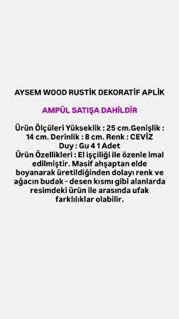 Yansıtma Tasarımlı Çift Yönlü Ahşap Salon Hol Cafe Otel Duvar Aplik Avize