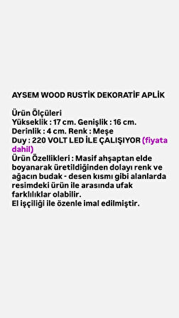 Yansıtma Tasarımlı Çift Yönlü Ahşap Salon Hol Cafe Otel Duvar Aplik Avize