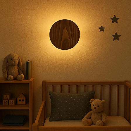 Yansıtma Tasarımlı Çift Yönlü Ahşap Salon Hol Cafe Otel Duvar Aplik Avize Gece lambası Duvar Lambası