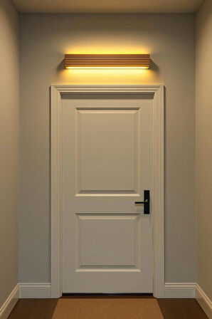 Duvar Aplik Yansıtma Tasarımlı Çift Yönlü Ahşap Salon Hol Cafe Otel Duvar Aplik Avize