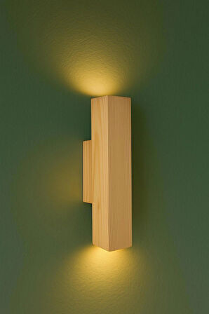 Duvar Apliği Yansıtma Tasarımlı Çift Yönlü Ahşap Salon Hol Cafe Otel Duvar Apliği