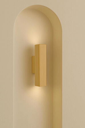 Duvar Apliği Yansıtma Tasarımlı Çift Yönlü Ahşap Salon Hol Cafe Otel Duvar Apliği