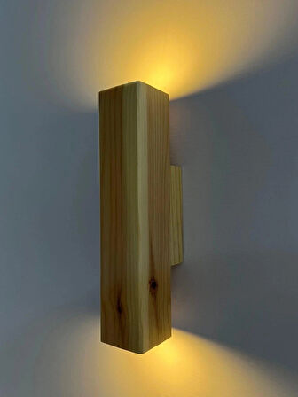 Duvar Apliği Yansıtma Tasarımlı Çift Yönlü Ahşap Salon Hol Cafe Otel Duvar Apliği