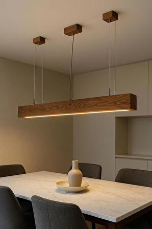 Ahşap Avize Rustik Dekoratif  Yemek Odası Salon Cafe Aydınlatma