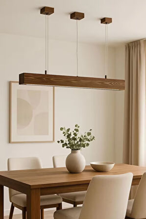 Ahşap Avize Rustik Dekoratif  Yemek Odası Salon Cafe Aydınlatma