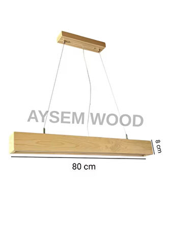 Ahşap Avize Rustik Dekoratif Yemek Odası Salon Cafe Aydınlatma