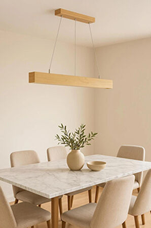 Ahşap Avize Rustik Dekoratif Yemek Odası Salon Cafe Aydınlatma