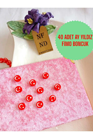 40 ADET AYYILDIZ FİMO BONCUK BİLEKLİK KOLYE TAKI HEDİYE