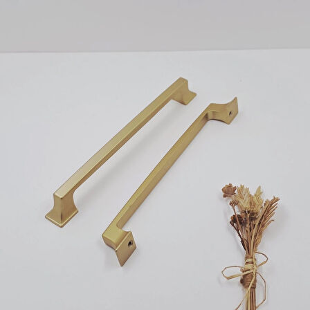 Ay-Az Kulp Kürdevan 160MM Modern Şık Metal Mat Altın Mutfak Banyo Dolap Çekmece Kulpu