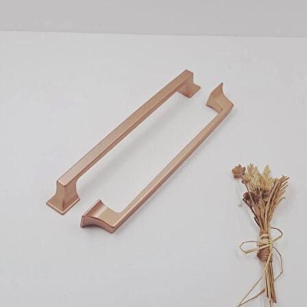 Ay-Az Kulp Kürdevan 160MM Modern Şık Metal Rose Gold Mutfak Banyo Dolap Çekmece Kulpu