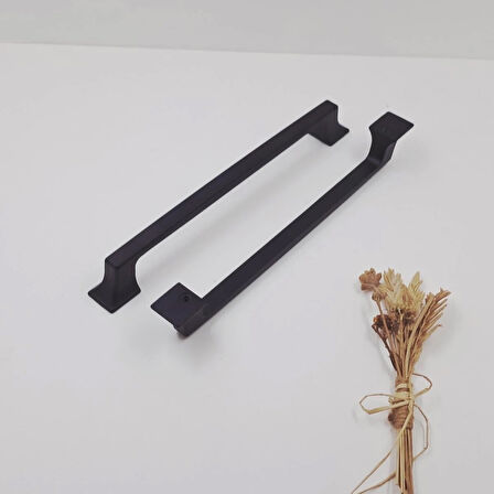 Ay-Az Kulp Kürdevan 160MM Modern Şık Metal Siyah Mutfak Banyo Dolap Çekmece Kulpu