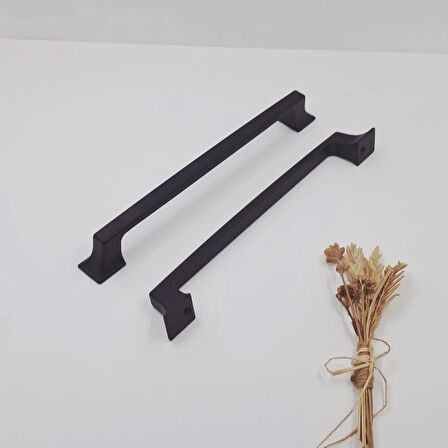 Ay-Az Kulp Kürdevan 160MM Modern Şık Metal Siyah Mutfak Banyo Dolap Çekmece Kulpu