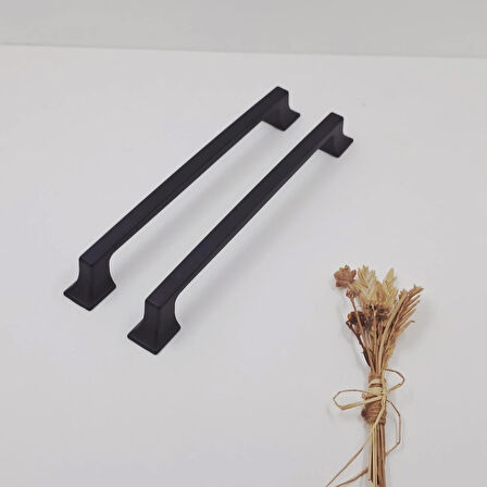 Ay-Az Kulp Kürdevan 160MM Modern Şık Metal Siyah Mutfak Banyo Dolap Çekmece Kulpu