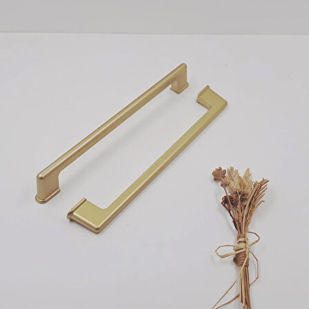 Ay-Az Kulp Kızılcık 160mm Modern Şık Mat Altın Mutfak Banyo Dolap Çekmece Kulpu