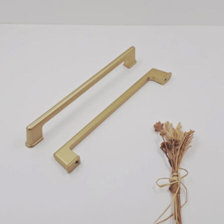 Ay-Az Kulp Kızılcık 160mm Modern Şık Mat Altın Mutfak Banyo Dolap Çekmece Kulpu